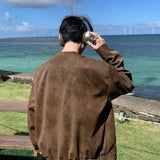 WIAOFELLAS  -  Outdoor Drawstring Back Shirt Hip Hop Flying Pieces Personalized Design Top Fashion Men's Clothing Korean Youth Leather Jacket