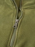 WIAOFELLAS  -  Personalized Autumn and Winter Casual Stand Collar Zipper Pullover Men's Long-sleeved Solid Color Zipper Splicing Pullover