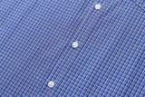 Wiaofellas  -  Japanese Style Casual Embroidered Plaid Short Sleeve Shirt Men's Loose Fit Tie Included Cotton Summer Shirt for Couples