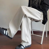 WIAOFELLAS  -  Scimitar Hoodies Men's Autumn Winter Style Plus Velvet American Wide-leg Casual Pants Loose Straight Sports