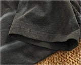 WIAOFELLAS  -  Loose off rotator sleeve American short sleeve T-shirt male personality print heavy industry old washed cotton half sleeve T