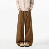 WIAOFELLAS  -  Maillard pants men's autumn and winter American retro trendy brand loose wide-leg pants handsome casual large size work pants