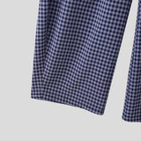 WIAOFELLAS  -  Men Plaid Pants Button Joggers Loose Casual Trousers Men Streetwear 2025 Fashion Leisure Male Wide Leg Long Pants S-5XL