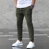 Wiaofellas  -  Business Casual Men's Pants Micro Beam Sports Versatile Long Trousers Comfortable Fit Summer Fashion