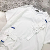 WIAOFELLAS  -  Fashion Ribbons Short Sleeved T Shirts Men Streetwear Y2k Harajuku Trending Women Men Tee Shorts Hip Hop Casual Summer Tops Tees