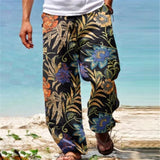 WIAOFELLAS  -  Mens Pants Men's Clothing New Solid Color Punk Design Prints Elastic Waist Outdoor Loose Casual Breathable Long Pants Highstreet