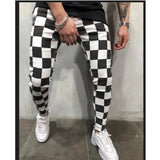 Wiaofellas  -  New Mens Black White Plaid Casual Pants Autumn Fashion Joggers Sweatpants Men Skinny Track Pants Man Trousers Ropa Hombre