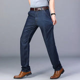 WIAOFELLAS  -  Plus Size 28-42 Men Jeans Spring Summer Autumn Fashion Casual Classic Straight Elastic Stretch Long Denim Pants Business Work