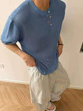 Wiaofellas  -  Trendy Mens Slim Stretchy Knit T-shirts Summer Daily Casual Breathable Solid Color Tees Men Stylish Short Sleeve Knitted T Shirt