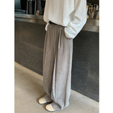 WIAOFELLAS  -  Black Suit Pants Men Oversized Fashion Society Mens Dress Pants Korean Loose Wide Leg Pants Mens Office Formal Trousers M-3XL