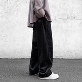 WIAOFELLAS  -  Autumn Winter Corduroy Pants Coffee/Black Men Casual Loose Staight Trousers Mens Elastic Waist Streetwear Male Trousers M-5XL