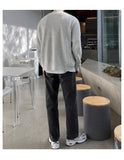 WIAOFELLAS  -  Fashionable V-Neck Knitwear Men's Loose Fit Solid Color Autumn New Style Casual Versatile Open Cardigan Sweater Jacket