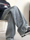 WIAOFELLAS  -  Autumn Retro Loose Gothic High Waist Casual Wide Leg Pants Men Oversized Jeans Street Rock Fashion Pants Men Clothing