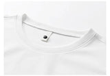 Wiaofellas  -  Summer New Streetwear Plus Size 8XL Cool Feeling Round Neck Loose Breathable T-Shirts Men Solid Color Tops Basics Pocket
