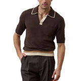 Wiaofellas  -  Summer New Men's Polo Shirts Stripe Design Ice Silk Short Sleeve Cool Touch Breathable Casual Outdoor Polo Shirt for Men
