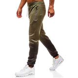 WIAOFELLAS  -  European and American Men's Pants, New Foreign Trade Slim Fit, Personalized 3D Gradient Casual Sports Pants