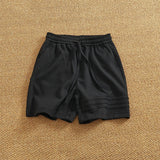 WIAOFELLAS  -  Summer American casual heavy asymmetrical elastic waist short pants men loose fashion high street sports fifth pants