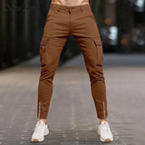 WIAOFELLAS  -  Streetwear Fashion Slim Fit Pants Mens 2025 Spring Fall New Casual Multi-pockets Patchwork Cargo Pants Vintage Men Pencil Pants