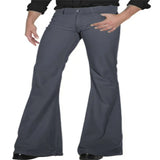 WIAOFELLAS  -  Fashion Retro Men's Flared Pants Elastic Slim Fit Solid Business Casual Suit Trousers Spring Autumn Urban Casual Pant Streetwear