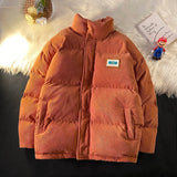 Wiaofellas  -  Harajuku Men's Warm Parkas Winter Coat Corduroy Cotton Oversize Male Winter Jackets Windbreaker Padded Coat Woman Parkas