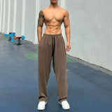WIAOFELLAS  -  Mens Fashion Trend Sports Fitness Loose Trousers Autumn And Winter New Leisure Outdoor Street Comfortable Y2k Fitness Pants Men