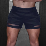 WIAOFELLAS  -  Men Sets Mesh Patchwork O-neck Sleeveless Tank Tops & Shorts Two Pieces Sets See Through Streetwear Fashion Men's Suits