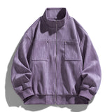 Wiaofellas  -  Spring Oversize Bomber Jacket Men Striped Coat Fashion Korean Streetwear Zip Up Outerwear High Quality Tops Clothing Male
