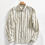 WIAOFELLAS  -  Japanese Striped New Retro Men's Trendy and Fashionable Loose Casual Shirt Long Sleeve Top Shirt Versatile Jacket