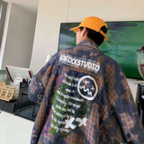 WIAOFELLAS  -  Gradient Color Long Sleeved Shirt for Men New Hong Kong Style Loose Fitting Shirt American Trend Jacket British Yuppie Men's