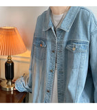 WIAOFELLAS  -  New Blue Denim Jacket Men Vintage Jean Coats Streetwear Fashion Casual Men Jean Jackets Solid Color Turn Down Collar Denim Coats