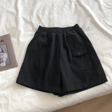 Wiaofellas  -  plus Size High Waist Korean Style Casual Pants with Pockets for Women Summer Trendy Wide Leg Pants Casual Straight Leg Trousers