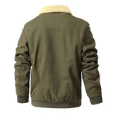 Wiaofellas  -  Male Casual Jacket With Fleece Collar And Washed Jacket Teen Fleece Jacket Mens Fleece Zip up Vest