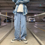 WIAOFELLAS  -  Cargo jeans Men Loose Straight Baggy Men's Jeans Mopping pants hip hop Streetwear Skateboard Neutral denim Wide Leg Denim pants