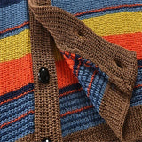 WIAOFELLAS  -  Spring Autumn Fashion Men's V-Neck Collar Cardigan Sweater Slim Fit Cable Knit Patchwork Woolen Long Sleeve Casual Male Top