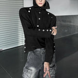 Wiaofellas  -  Men Shirt Solid Color Stand Collar Long Sleeve Button Men Clothing Streetwear Loose Fashion Casual Tops Camisas