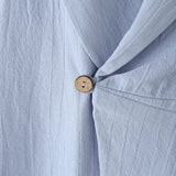 WIAOFELLAS  -  Men Vests Solid Color Lapel Sleeveless Loose One Button Male Waistcoats Streetwear 2025 Casual Fashion Crop Vests Men