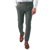 WIAOFELLAS  -  Autumn Men's Classic Plaid Suits Pants Wool Trousers Italian-style High-waist Slim Casual Fashion Straight leg Long Pant For Men