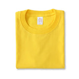 WIAOFELLAS  -  Urban 220g Japanese Cotton Thick T-shirt Unisex Heavy Summer Solid Color Seamless Woven Tops Round Neck Men Short Sleeve T-shirt
