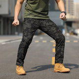 WIAOFELLAS  -  Men'S Overalls Spring And Autumn Casual Outdoor Camouflage Hiking Pants Quick-Drying Multi-Pocket Combat Pants