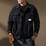 WIAOFELLAS  -  Patchwork Denim Jacket Men Jean Jacket Streetwear Hip Hop Loose Coats Men Clothing Spring Autumn Oversized Outerwear Korean Tops