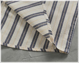 WIAOFELLAS  -  Vintage fashion striped short-sleeved shirt men's top Vintage loom cotton patchwork fabric summer cargo shirt