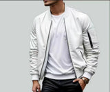 Wiaofellas  -  Bomber Jacket Men's Spring and Autumn New Solid Color Flight Suit Casual Baseball Top Men's Jacket Trendy Brand