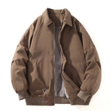 WIAOFELLAS  -  Business Casual Men's Fleece-Lined Lapel Jacket High-Street Fashion Cold-Weather Pilot Jacket Autumn Winter Men's Outerwear Coat