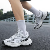 WIAOFELLAS  -  Men's Casual Sneakers Comfortable Running Sports Shoes Soft Tennis Shoes Vintage Trainers Lace Up Walking Jogging Sneakers 39-44