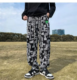 WIAOFELLAS  -  American Pants Men Korean Style Loose Feet Casual Pants Nine-point High Street Fashion Trousers