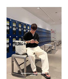 WIAOFELLAS  -  Trendy Summer Men's Fake Two-piece Buttons Design Casual T-shirts Fashion Short Sleeves O-neck Loose Tops Male