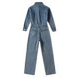WIAOFELLAS  -  Spring Autumn Baggy Cargo Denim Coveralls For Men Women Classic Jeans Jumpsuit Jacket With Pants One Piece Catsuits