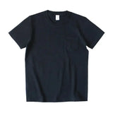 WIAOFELLAS  -  265g Thick Retro Cotton Heavy T-shirts Seamless Round Neck Pocket Short-sleeved Tshirts Men Tops Tee Breathable Skin-friendly