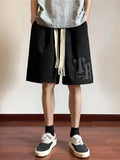 Wiaofellas  -  American Letter Foam Print Short Pants For Men Summer Hip Hop Fashion Y2K Shorts Male Streetwear Basketball Gym bermuda shorts