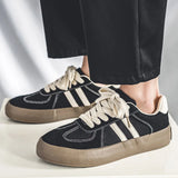 WIAOFELLAS  -  Men Casual Sneakers Lace Up Simple Design Skateboard Flats Outdoor Running Sports Shoes Platform Trainers Sneaker For Male 39-44
